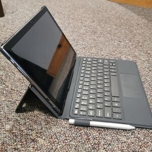 Black Tablet with Keyboard and Stylus